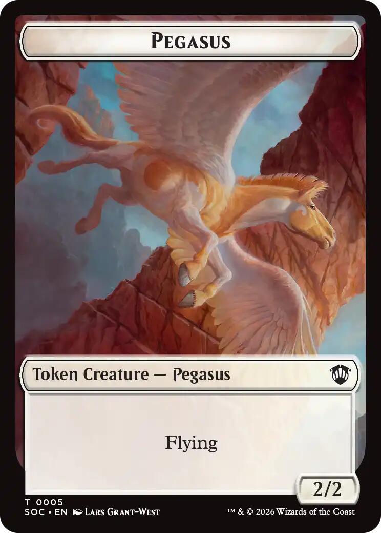 Pegasus // Inkling (0022) Double-Sided Token [Secrets of Strixhaven Commander Tokens] | Card Merchant Takapuna