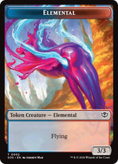 Dragon Illusion // Elemental (0002) Double-Sided Token [Secrets of Strixhaven Commander Tokens] | Card Merchant Takapuna