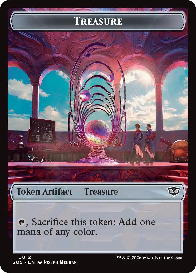 Elemental (0020) // Treasure Double-Sided Token [Secrets of Strixhaven Commander Tokens] | Card Merchant Takapuna