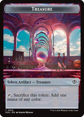 Elemental (0020) // Treasure Double-Sided Token [Secrets of Strixhaven Commander Tokens] | Card Merchant Takapuna