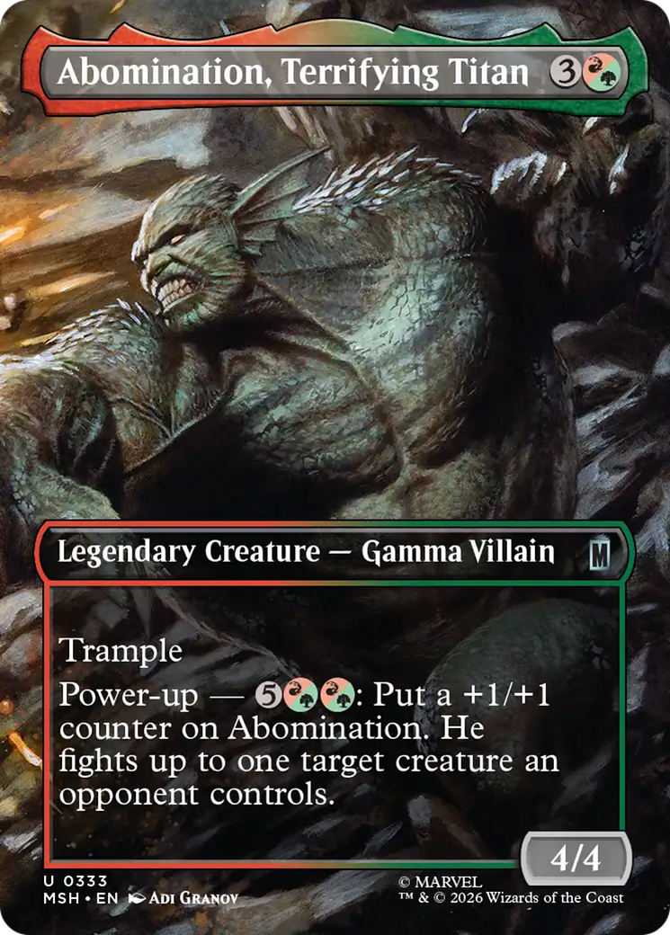 Abomination, Terrifying Titan (Borderless) [Marvel Super Heroes] | Card Merchant Takapuna
