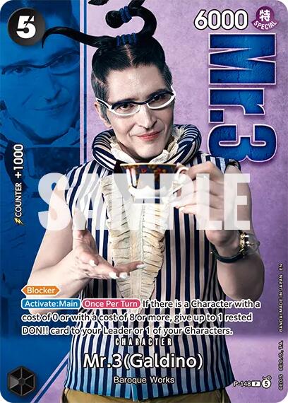 Mr.3 (Galdino) - P-148 (Premium Card Collection -Live Action Edition Vol.2 Baroque Works-) [One Piece Promotion Cards] | Card Merchant Takapuna