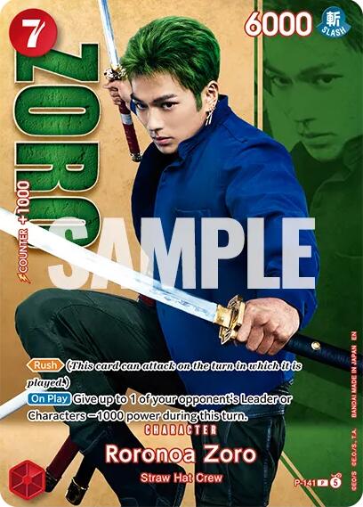 Roronoa Zoro (P-141) (Premium Card Collection -Live Action Edition Vol.2 Straw Hat Crew-) [One Piece Promotion Cards] | Card Merchant Takapuna