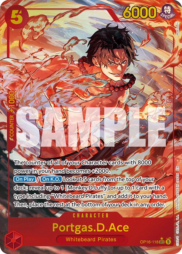 Portgas.D.Ace (118) (Alternate Art) [The Time of Battle] | Card Merchant Takapuna