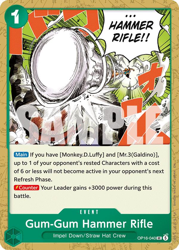 Gum-Gum Hammer Rifle [The Time of Battle] | Card Merchant Takapuna