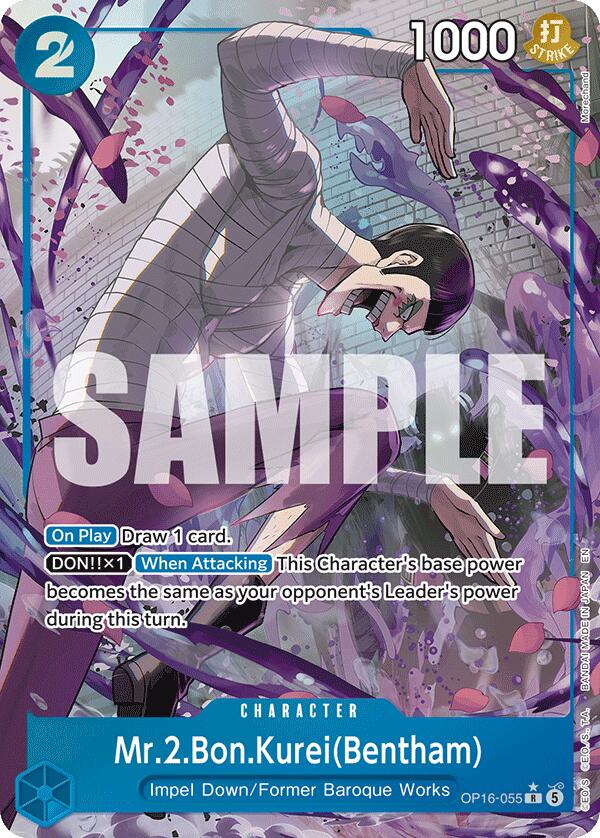 Mr.2.Bon.Kurei(Bentham) (Alternate Art) [The Time of Battle] | Card Merchant Takapuna