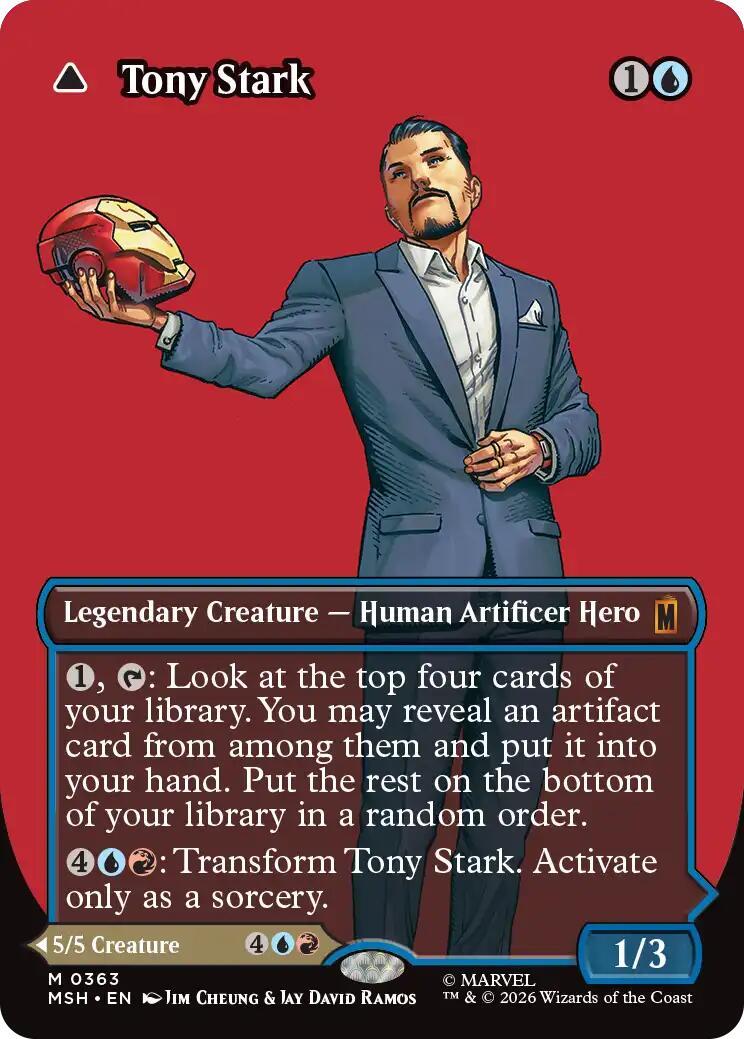 Tony Stark (Borderless) (0363) [Marvel Super Heroes] | Card Merchant Takapuna