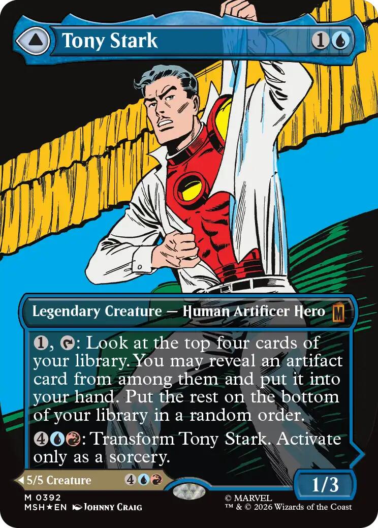Tony Stark (Borderless) (0392) [Marvel Super Heroes] | Card Merchant Takapuna