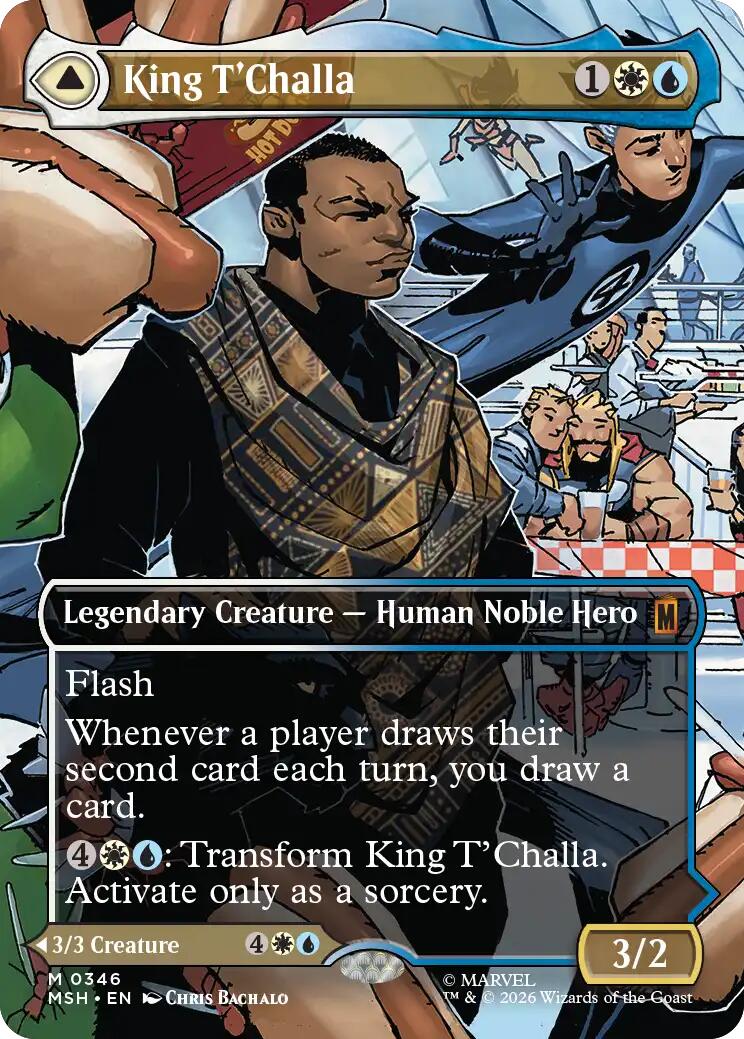 King T'Challa (Borderless) (0346) [Marvel Super Heroes] | Card Merchant Takapuna