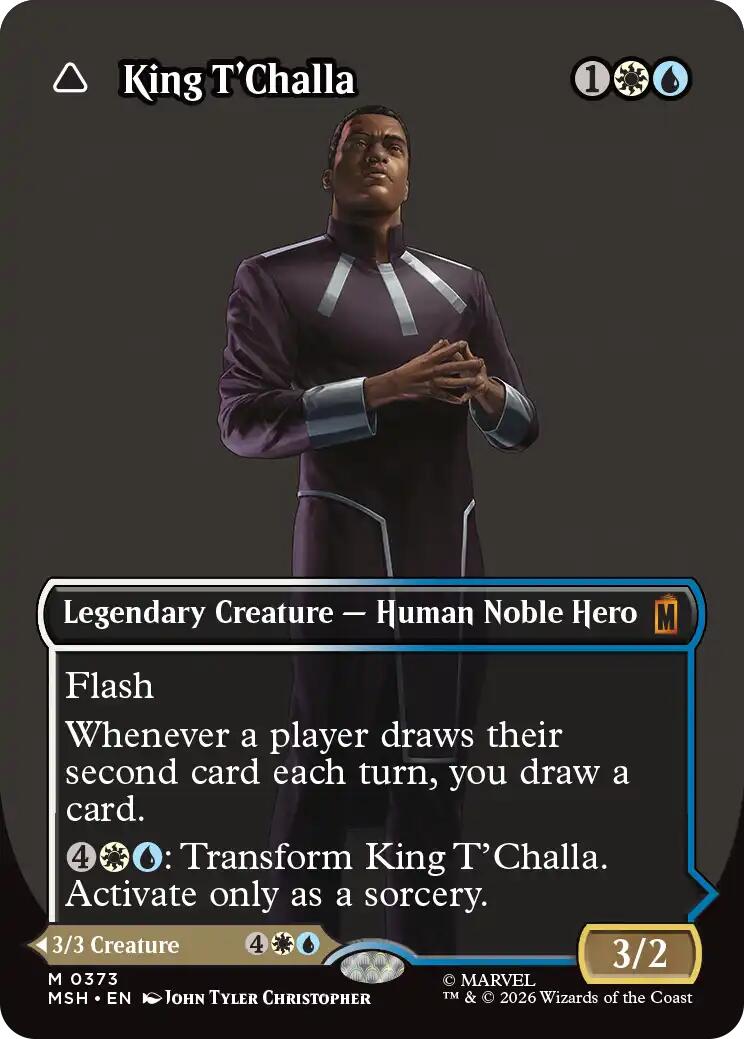 King T'Challa (Borderless) (0373) [Marvel Super Heroes] | Card Merchant Takapuna