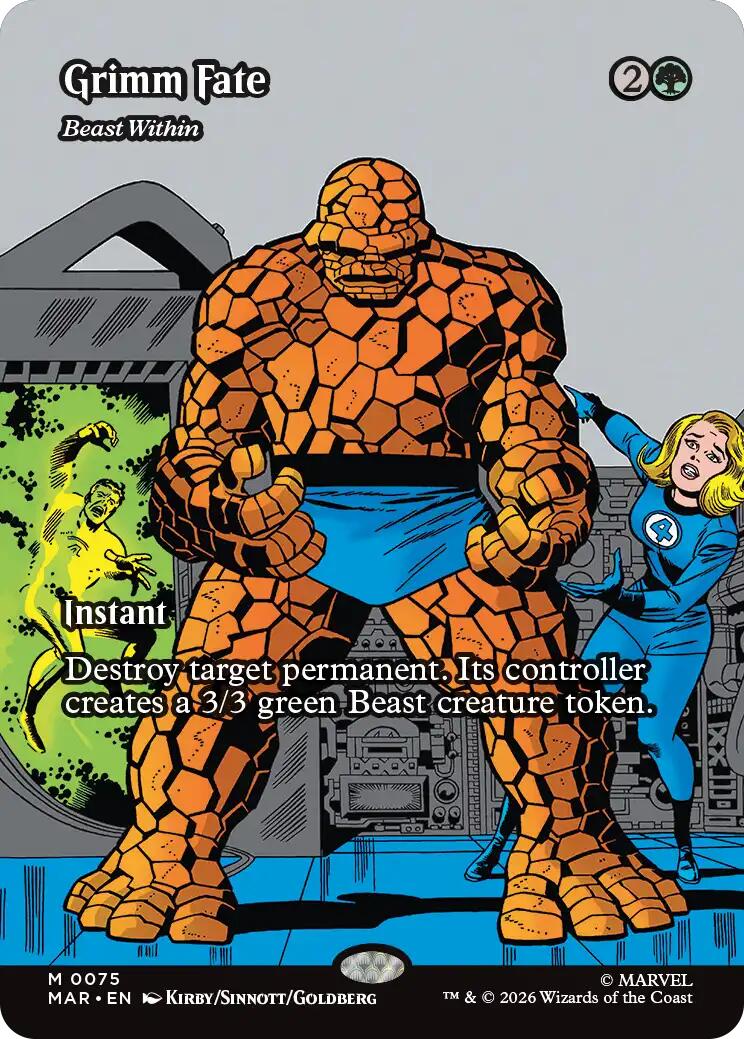 Grimm Fate - Beast Within (Borderless) [Marvel Universe: Eternal-Legal] | Card Merchant Takapuna