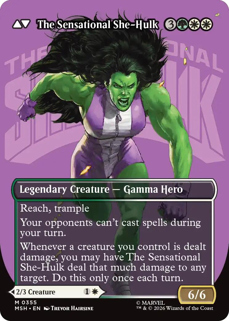 Jennifer Walters // The Sensational She-Hulk (Borderless) (0355) [Marvel Super Heroes] | Card Merchant Takapuna