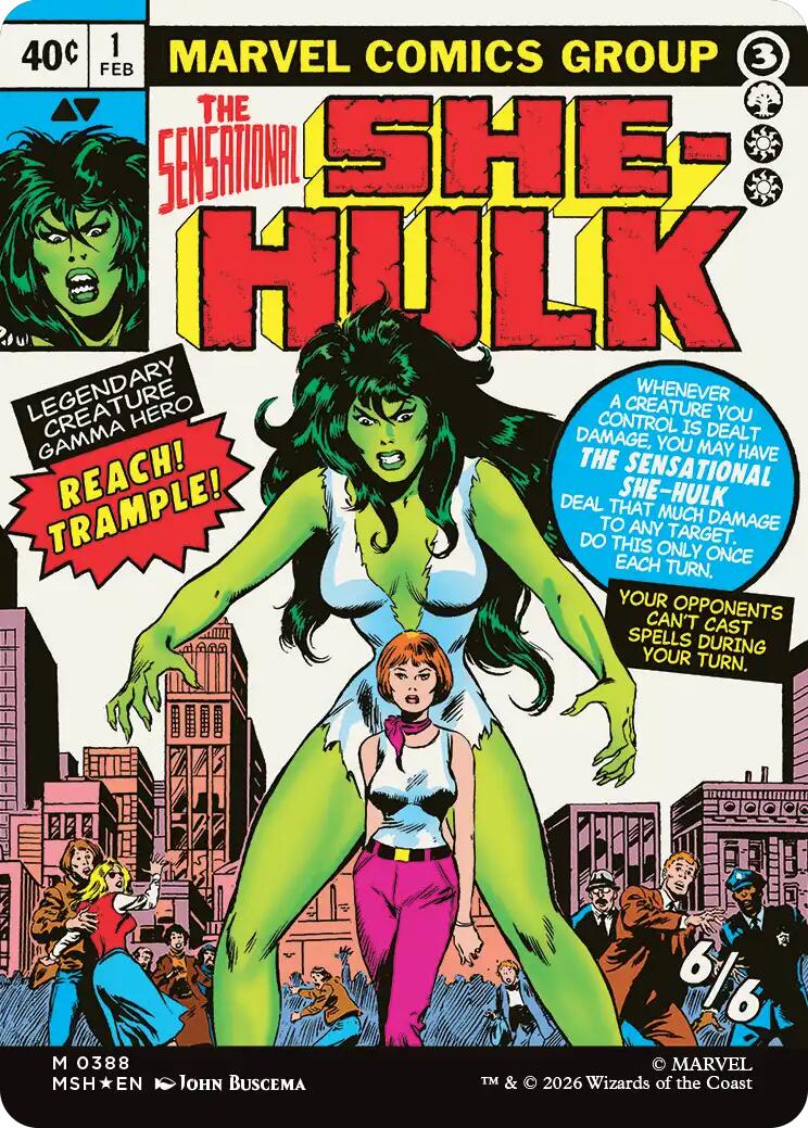 Jennifer Walters // The Sensational She-Hulk (Borderless) (0388) [Marvel Super Heroes] | Card Merchant Takapuna