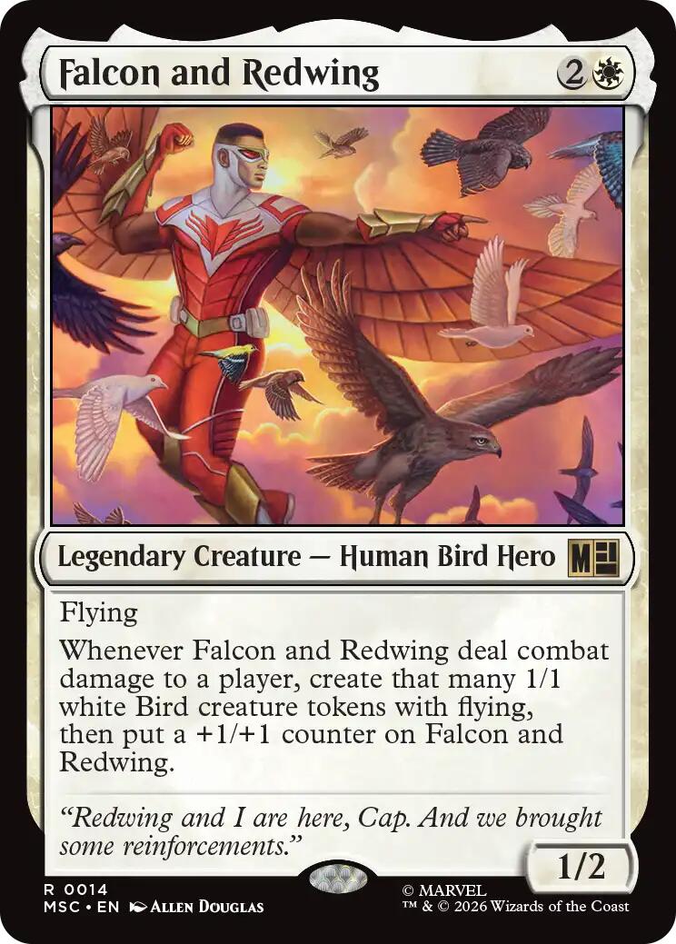 Falcon and Redwing (Surge Foil) [Marvel Super Heroes Commander] | Card Merchant Takapuna