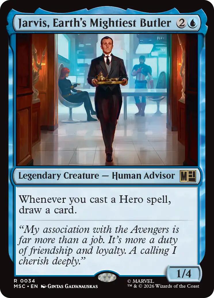 Jarvis, Earth's Mightiest Butler (Surge Foil) [Marvel Super Heroes Commander] | Card Merchant Takapuna