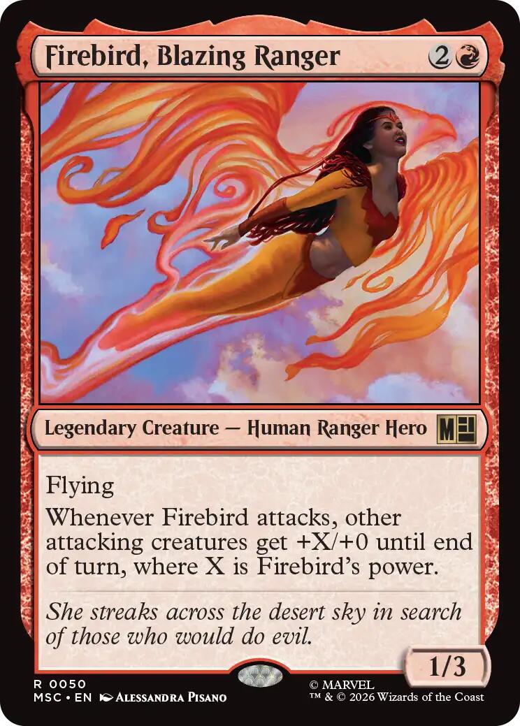 Firebird, Blazing Ranger (Surge Foil) [Marvel Super Heroes Commander] | Card Merchant Takapuna