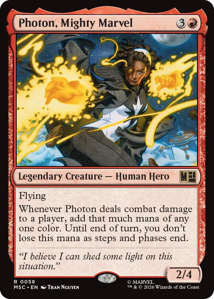 Photon, Mighty Marvel (Surge Foil) [Marvel Super Heroes Commander] | Card Merchant Takapuna