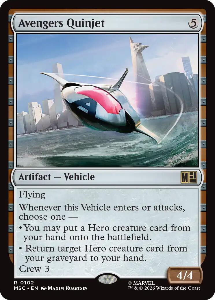 Avengers Quinjet (Surge Foil) [Marvel Super Heroes Commander] | Card Merchant Takapuna