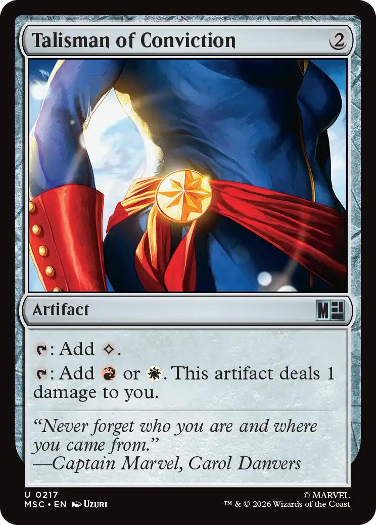 Talisman of Conviction (Surge Foil) [Marvel Super Heroes Commander] | Card Merchant Takapuna
