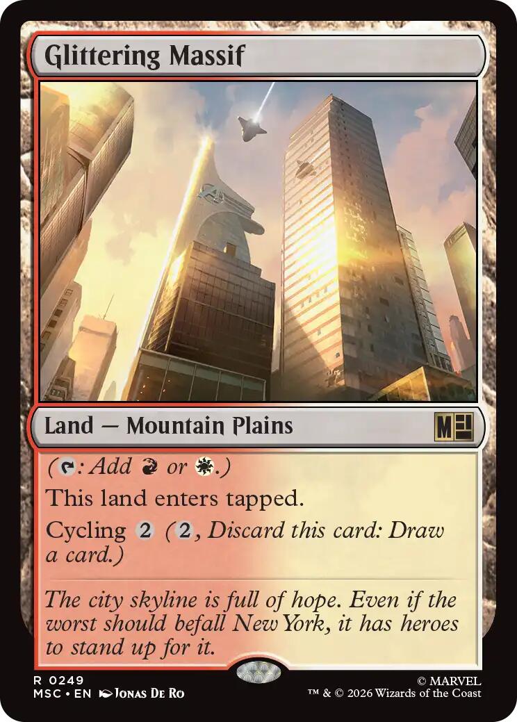 Glittering Massif (Surge Foil) [Marvel Super Heroes Commander] | Card Merchant Takapuna
