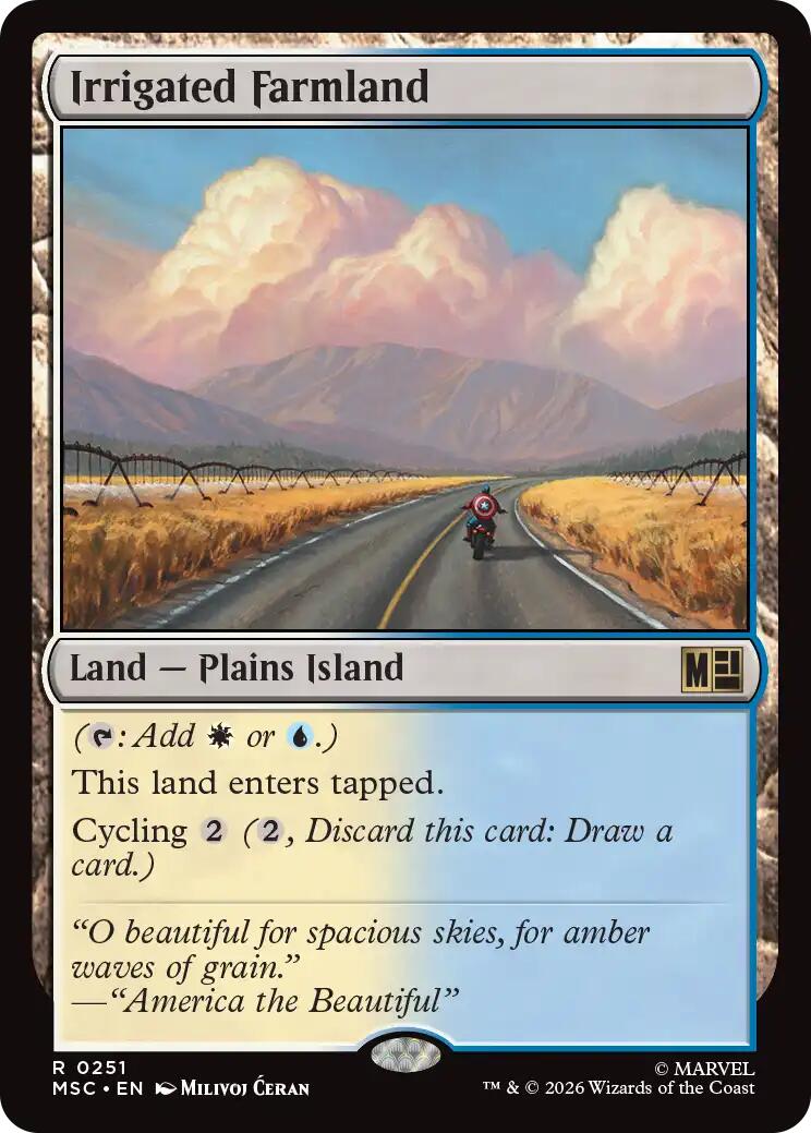 Irrigated Farmland (Surge Foil) [Marvel Super Heroes Commander] | Card Merchant Takapuna