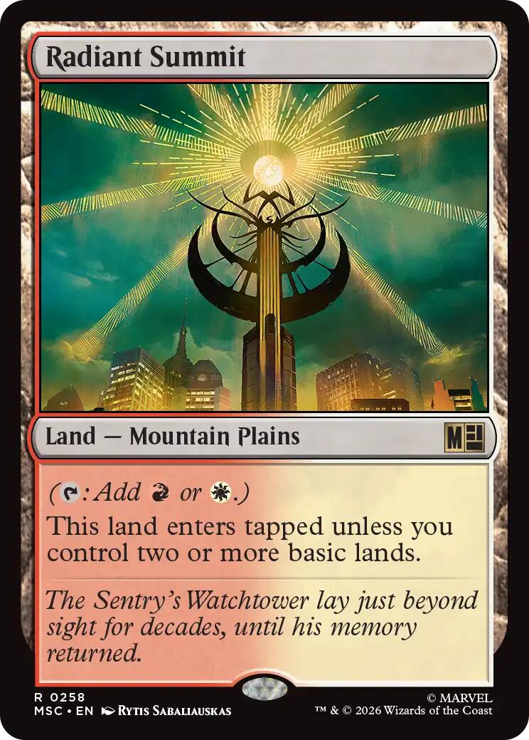 Radiant Summit (Surge Foil) [Marvel Super Heroes Commander] | Card Merchant Takapuna