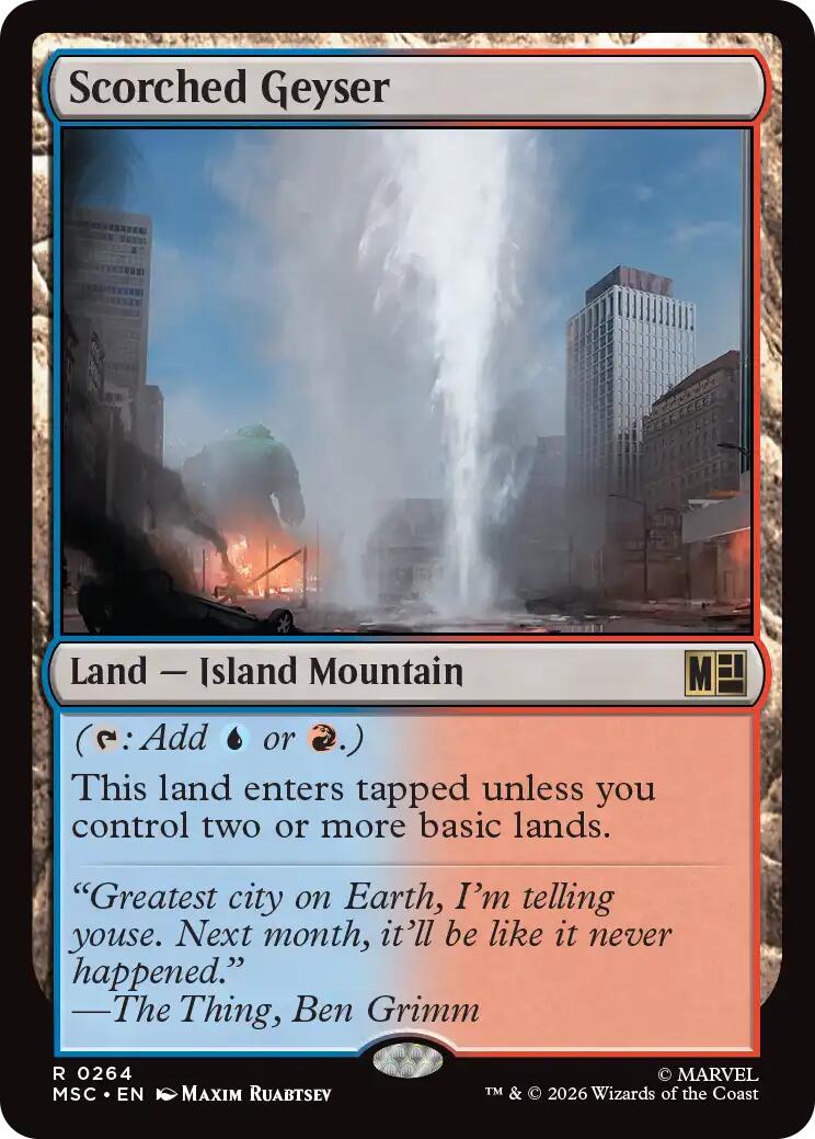 Scorched Geyser (Surge Foil) [Marvel Super Heroes Commander] | Card Merchant Takapuna