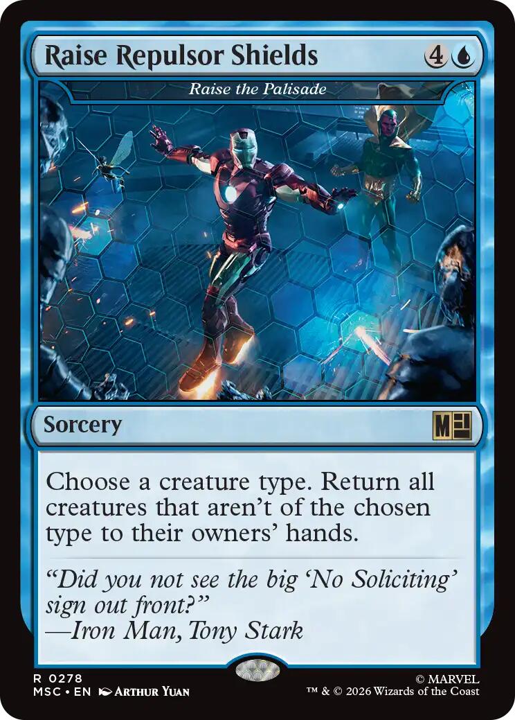 Raise Repulsor Shields - Raise the Palisade (Surge Foil) [Marvel Super Heroes Commander] | Card Merchant Takapuna