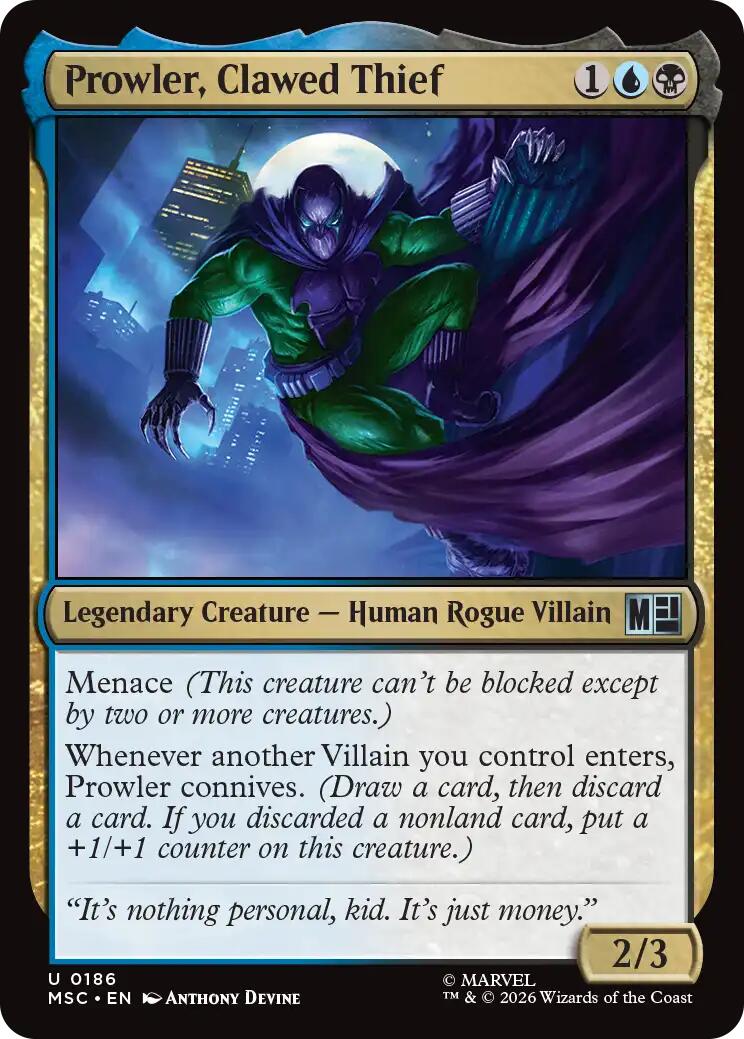 Prowler, Clawed Thief [Marvel Super Heroes Commander] | Card Merchant Takapuna