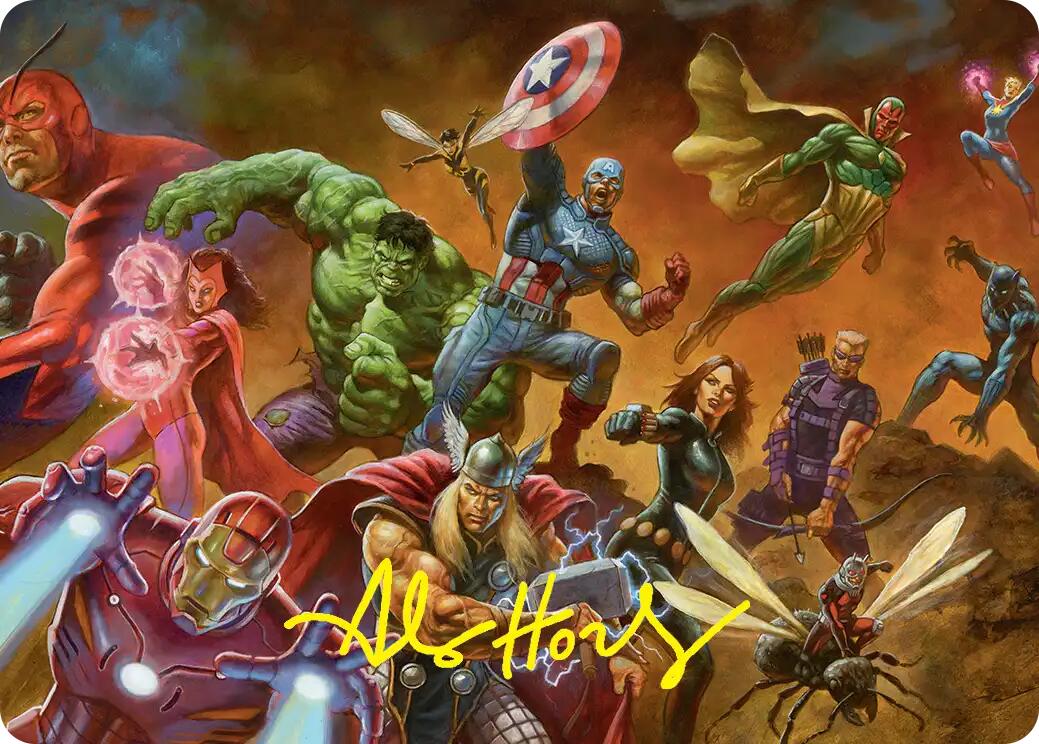 Avengers Assemble! Art Card (Gold-Stamped Signature) [Marvel Super Heroes Art Series] | Card Merchant Takapuna
