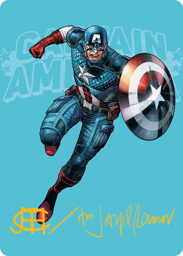 Captain America, Super-Soldier Art Card (Gold-Stamped Signature) [Marvel Super Heroes Art Series] | Card Merchant Takapuna