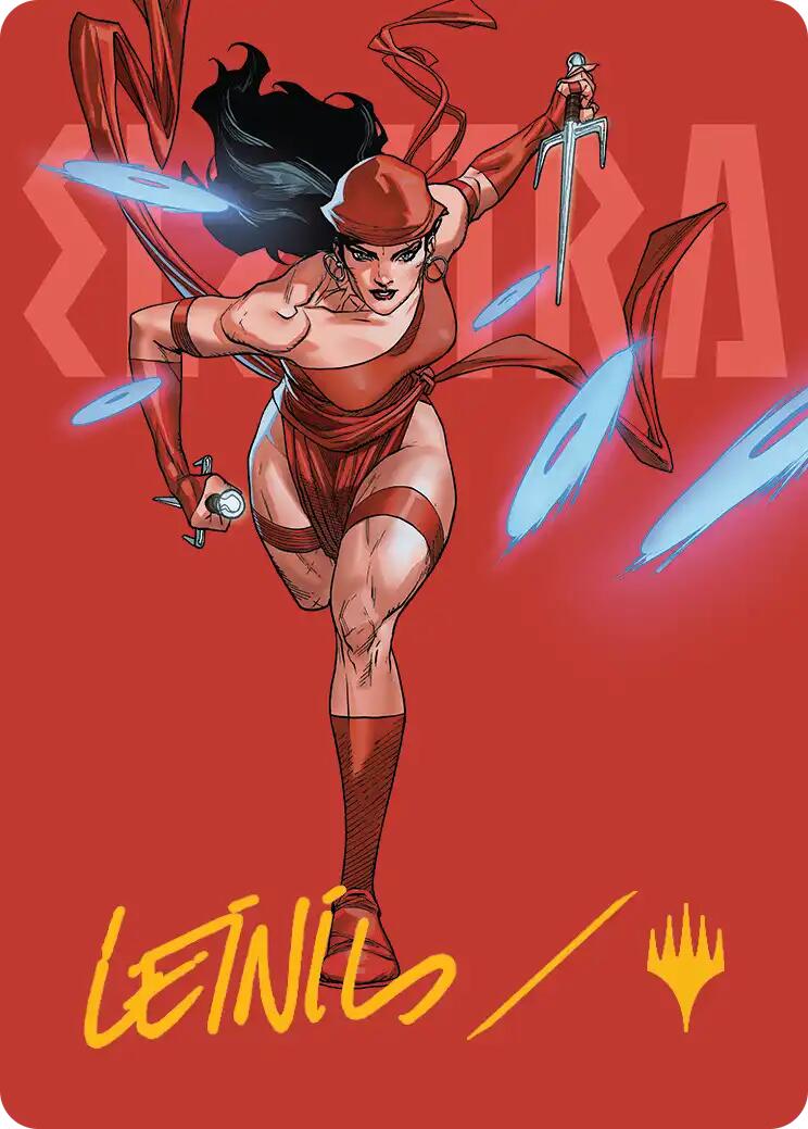 Elektra, Daughter of the Hand Art Card (Gold-Stamped Signature) [Marvel Super Heroes Art Series] | Card Merchant Takapuna