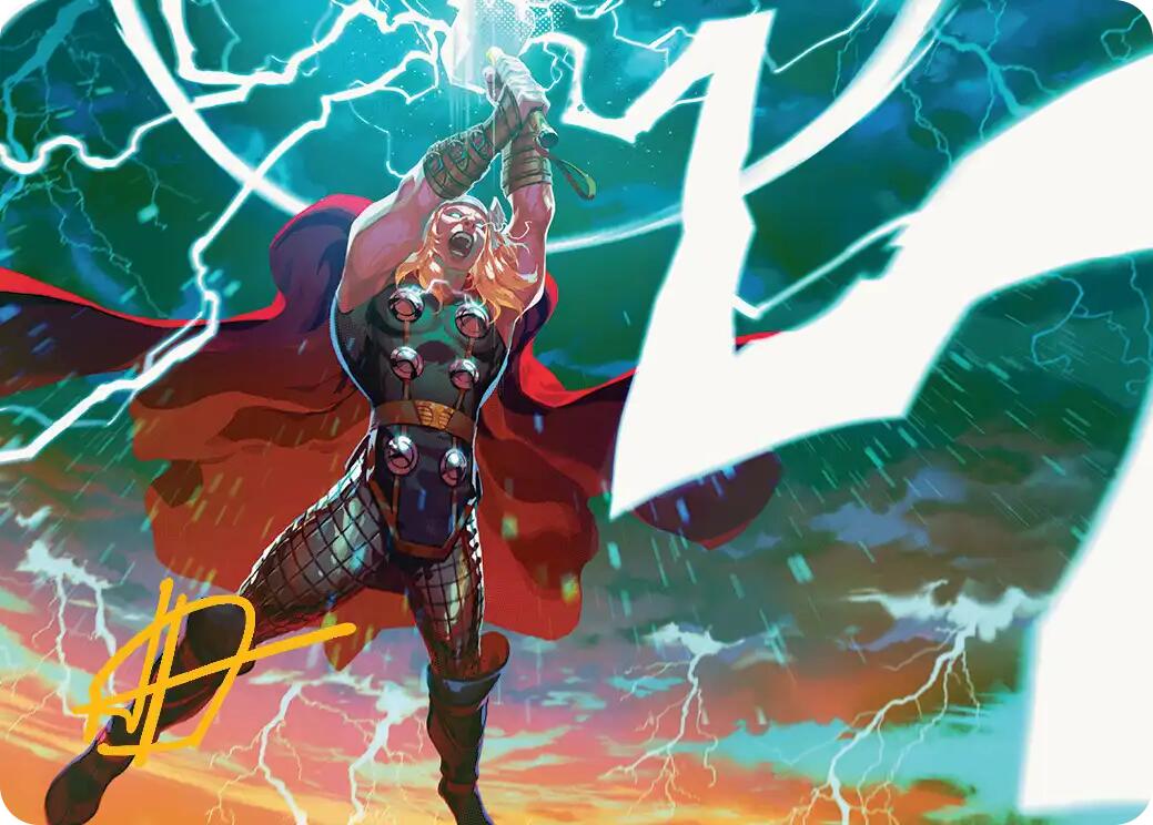 Lightning Strike Art Card (Gold-Stamped Signature) [Marvel Super Heroes Art Series] | Card Merchant Takapuna