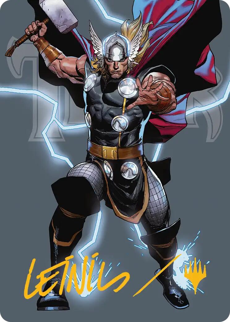 Thor, God of Thunder Art Card (Gold-Stamped Signature) [Marvel Super Heroes Art Series] | Card Merchant Takapuna