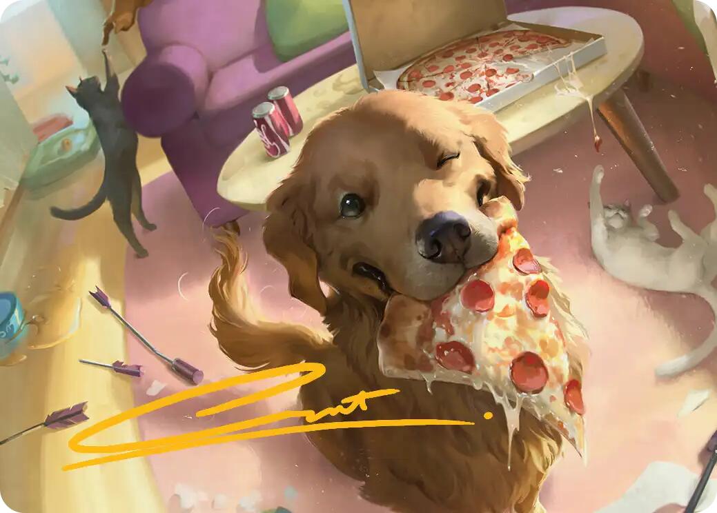 Lucky the Pizza Dog Art Card (Gold-Stamped Signature) [Marvel Super Heroes Art Series] | Card Merchant Takapuna