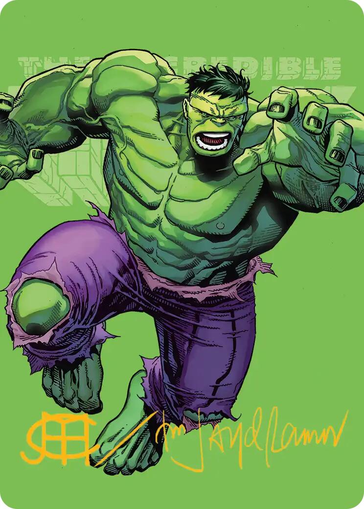 The Incredible Hulk Art Card (Gold-Stamped Signature) [Marvel Super Heroes Art Series] | Card Merchant Takapuna