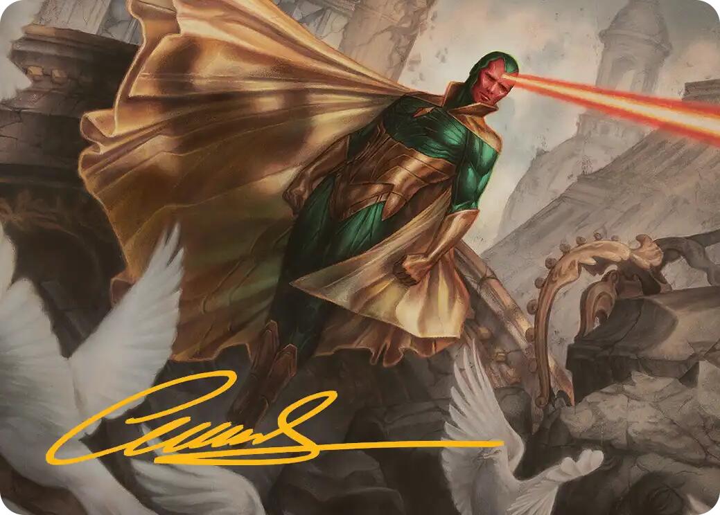 The Vision Art Card (Gold-Stamped Signature) [Marvel Super Heroes Art Series] | Card Merchant Takapuna