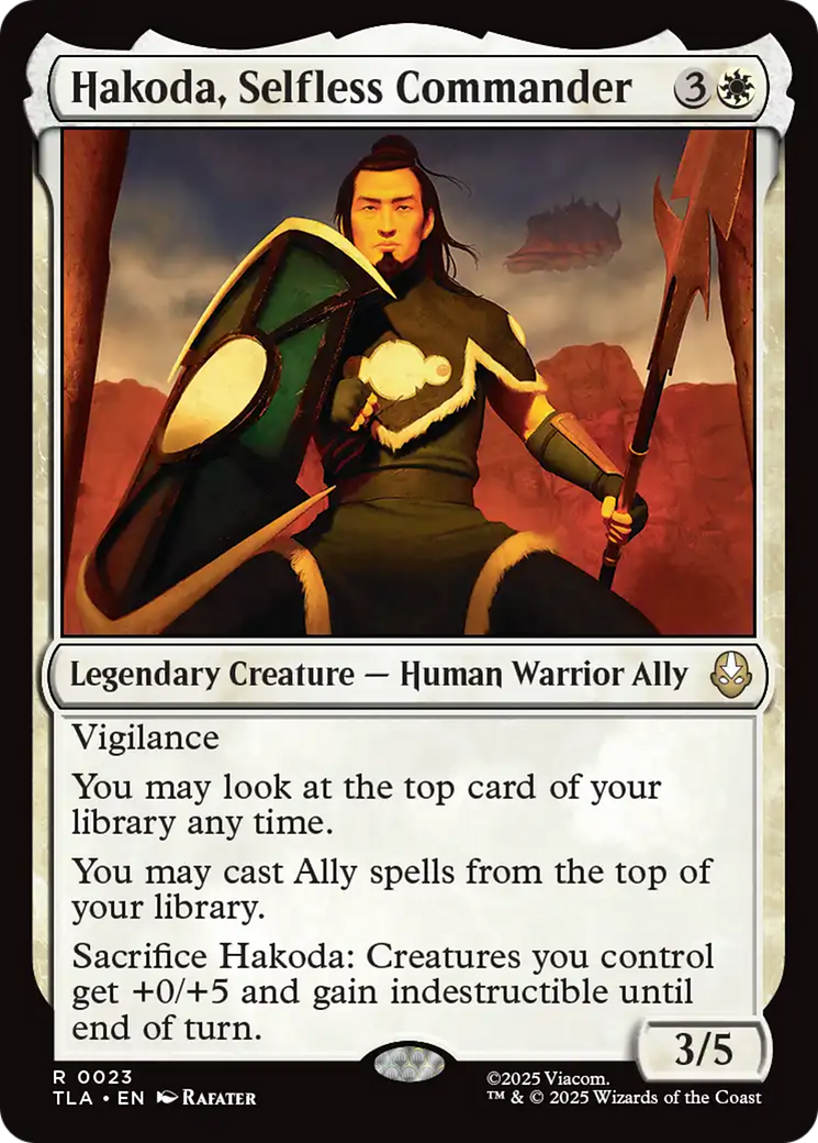 Hakoda, Selfless Commander [Avatar: The Last Airbender] | Card Merchant Takapuna