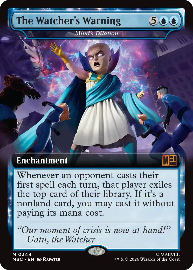 The Watcher's Warning - Mind's Dilation (Extended Art) [Marvel Super Heroes Commander] | Card Merchant Takapuna