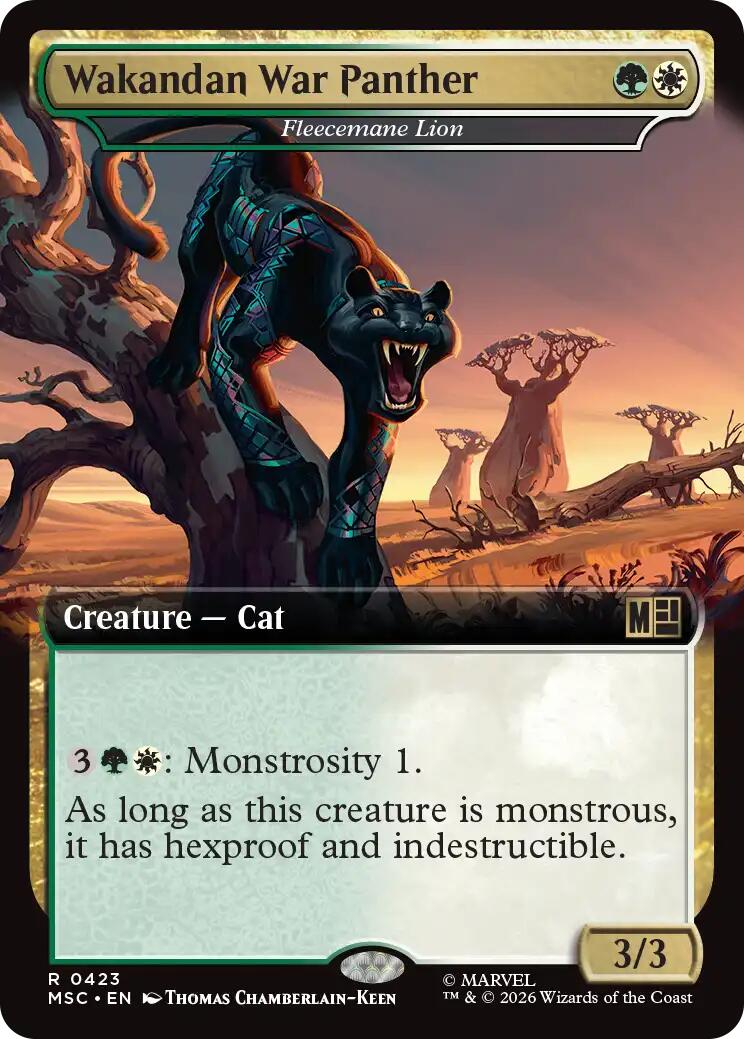 Wakandan War Panther - Fleecemane Lion (Extended Art) [Marvel Super Heroes Commander] | Card Merchant Takapuna