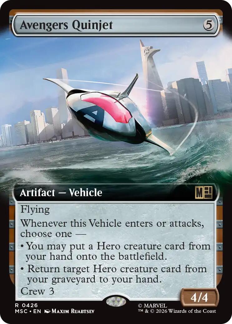 Avengers Quinjet (Extended Art) [Marvel Super Heroes Commander] | Card Merchant Takapuna