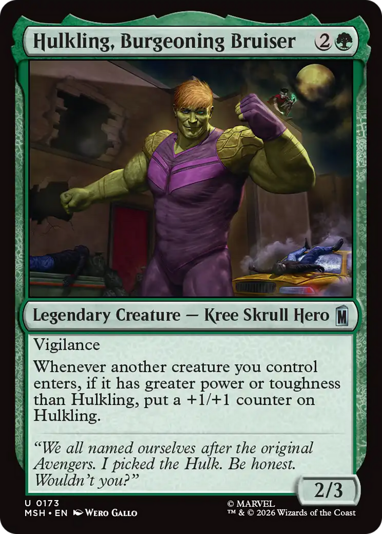Hulkling, Burgeoning Bruiser [Marvel Super Heroes] | Card Merchant Takapuna