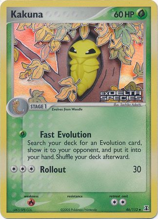 Kakuna (46/113) (Stamped) [EX: Delta Species] | Card Merchant Takapuna