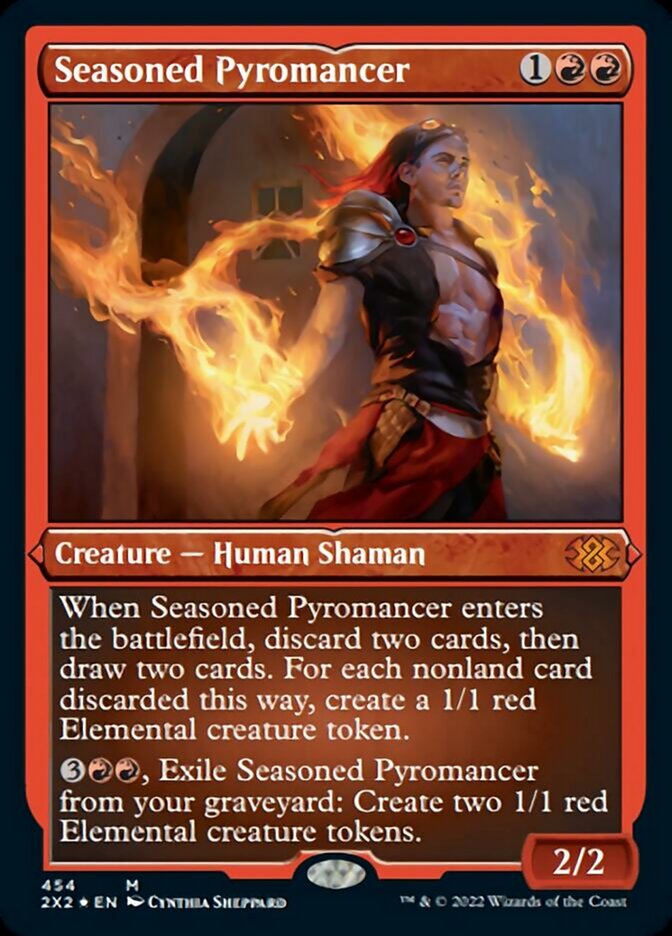Seasoned Pyromancer (Foil Etched) [Double Masters 2022] | Card Merchant Takapuna