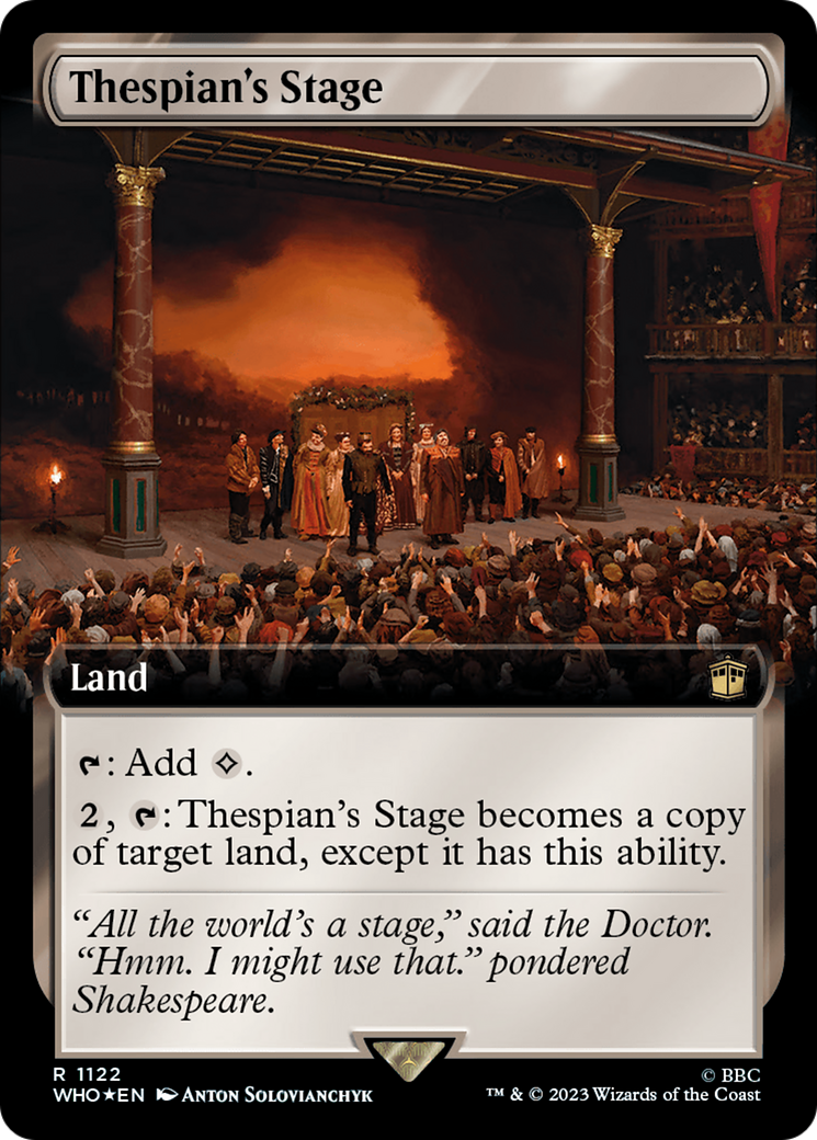 Thespian's Stage (Extended Art) (Surge Foil) [Doctor Who] | Card Merchant Takapuna