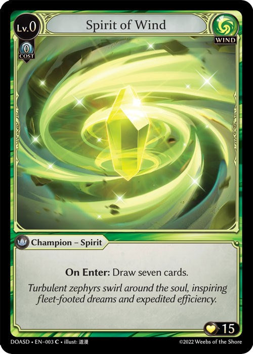 Spirit of Wind (003) [Dawn of Ashes: Starter Decks] | Card Merchant Takapuna