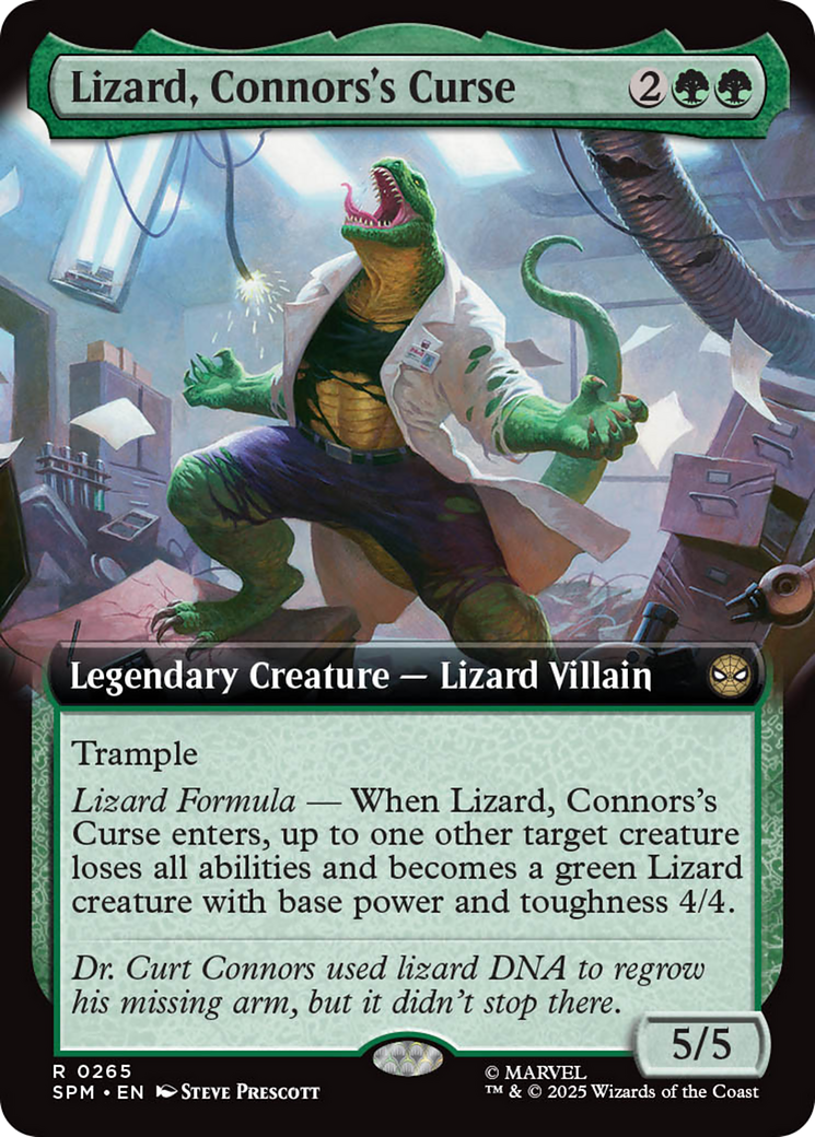 Lizard, Connors's Curse (Extended Art) [Marvel's Spider-Man] | Card Merchant Takapuna