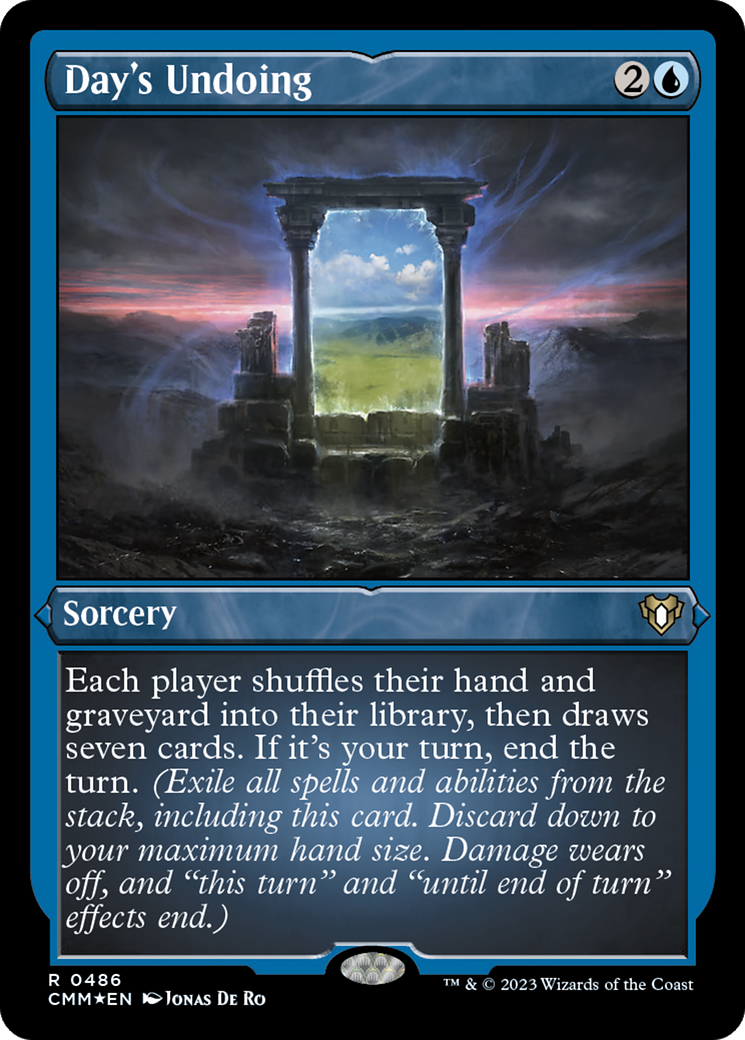 Day's Undoing (Foil Etched) [Commander Masters] | Card Merchant Takapuna