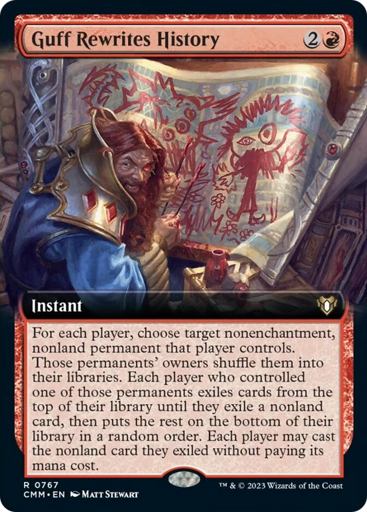 Guff Rewrites History (Extended Art) [Commander Masters] | Card Merchant Takapuna