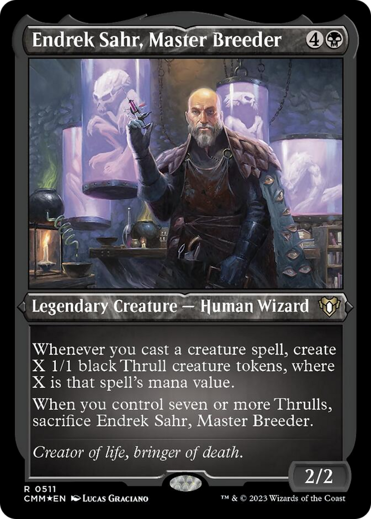 Endrek Sahr, Master Breeder (Foil Etched) [Commander Masters] | Card Merchant Takapuna